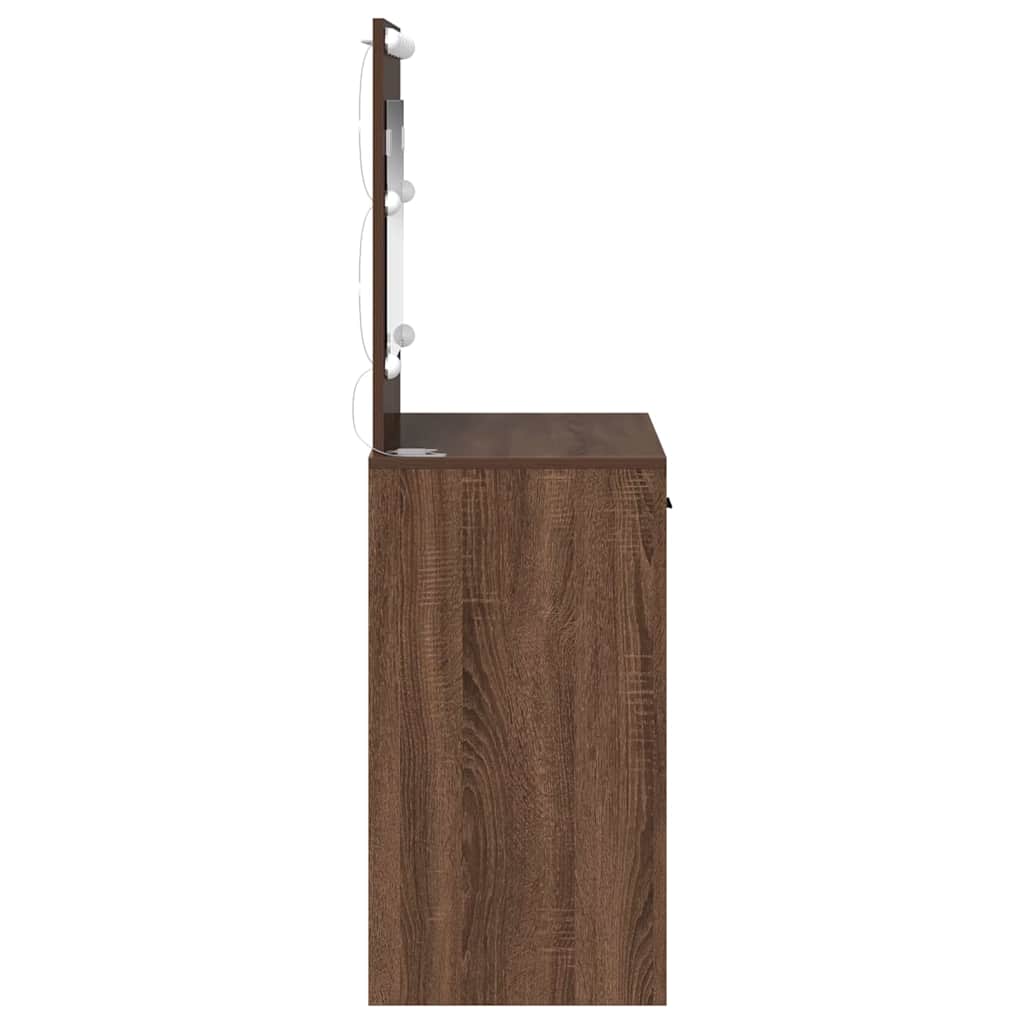 Dressing Table Brown Oak 78.5 x 41 x 135 cm Engineered Wood