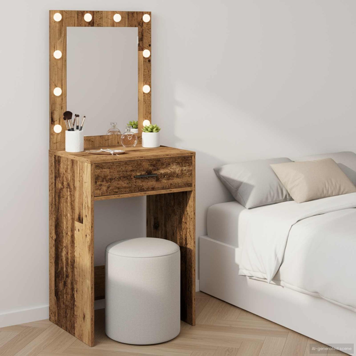 Dressing Table Old Wood 50 x 41 x 135 cm Engineered Wood