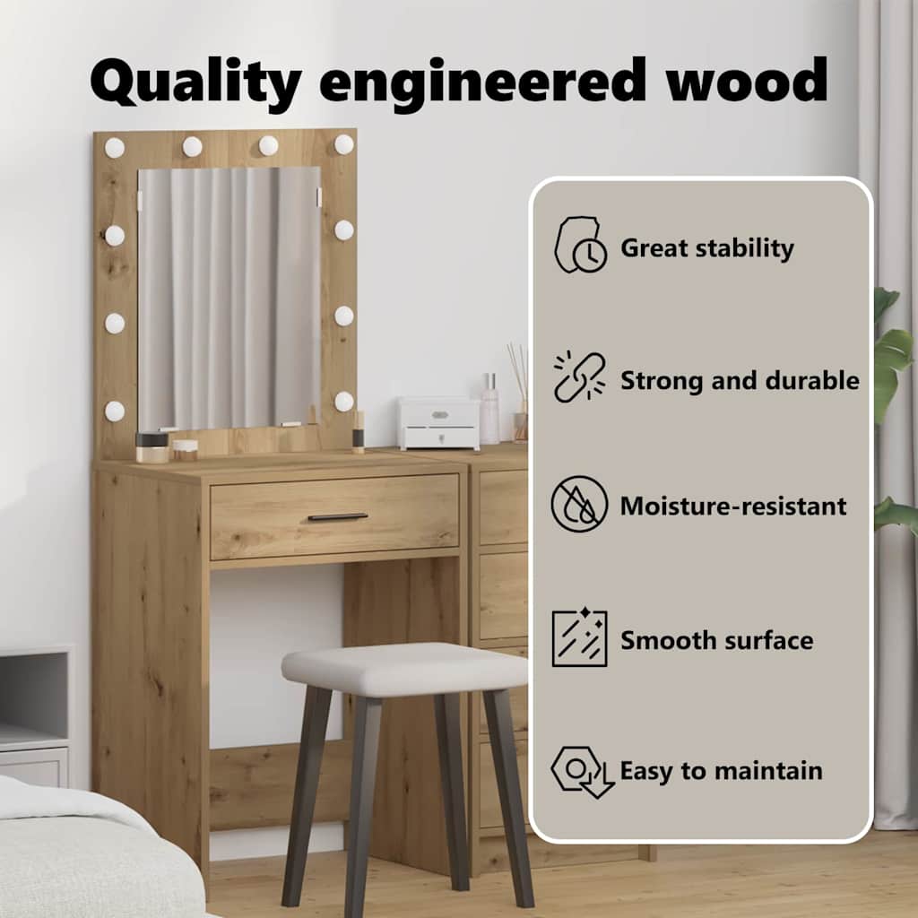 Dressing Table Artisan Oak 50 x 41 x 135 cm Engineered Wood