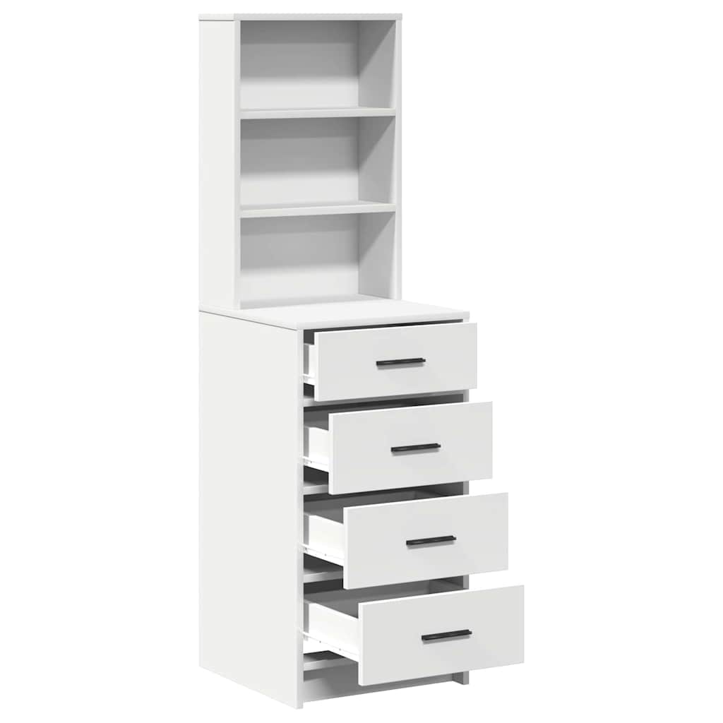 Highboard White 40 x 41 x 135 cm Engineered Wood