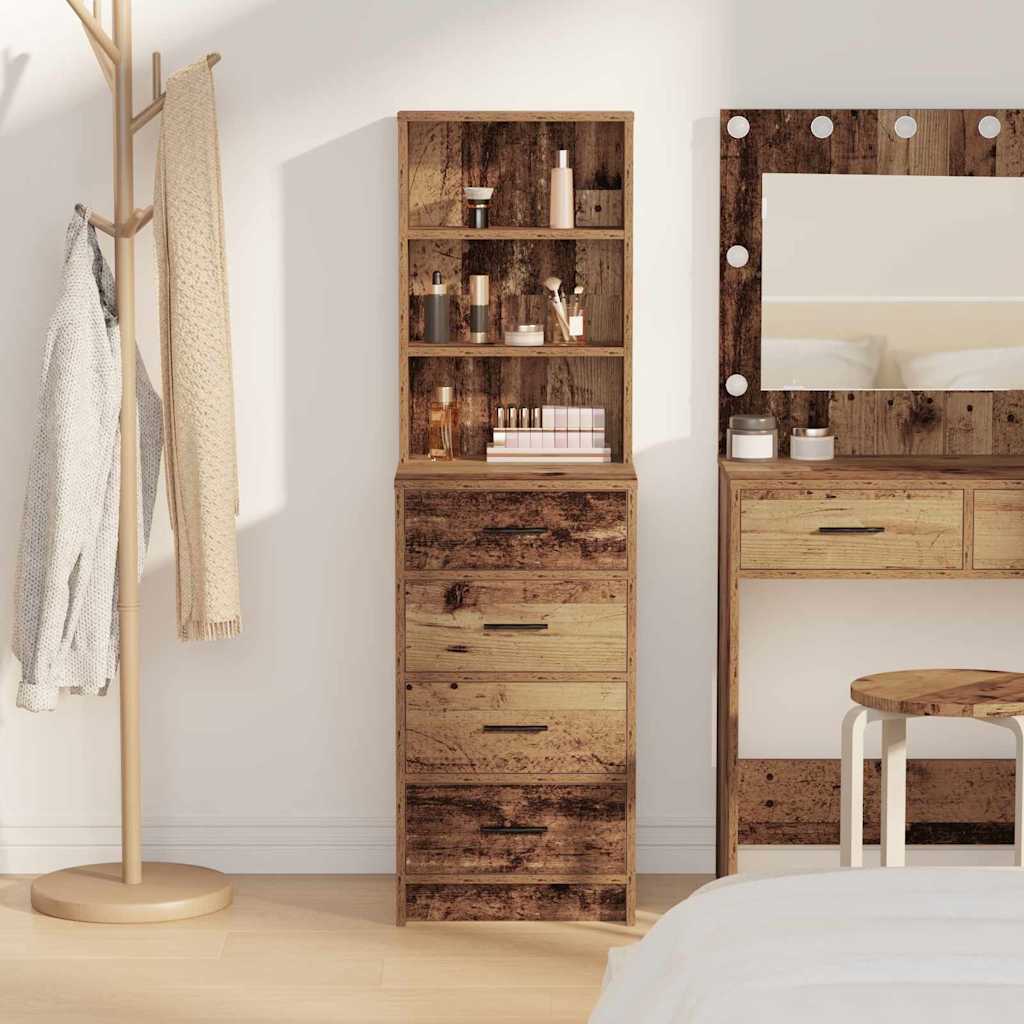 Highboard with Drawer Old wood 40 x 41 x 135 cm Engineered wood