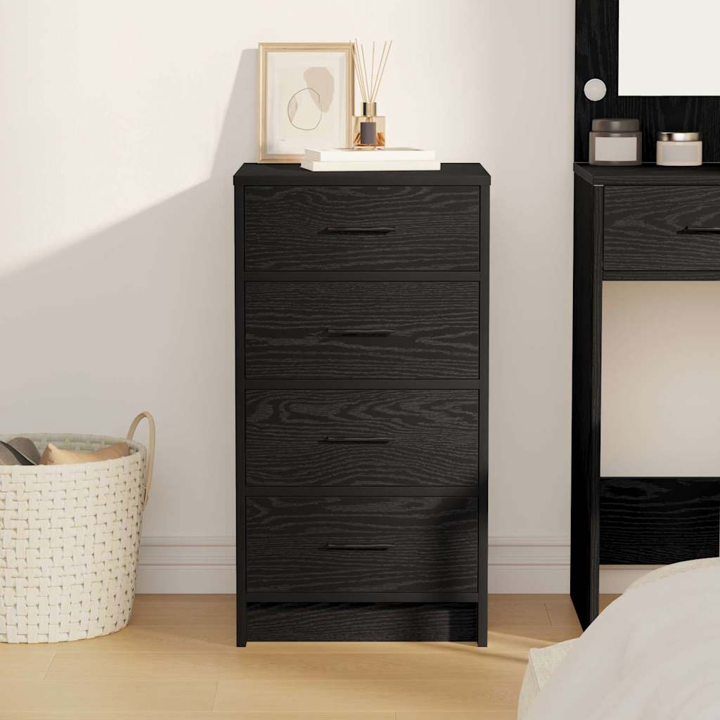 Sideboard Black oak 40 x 41 x 75 cm Engineered Wood