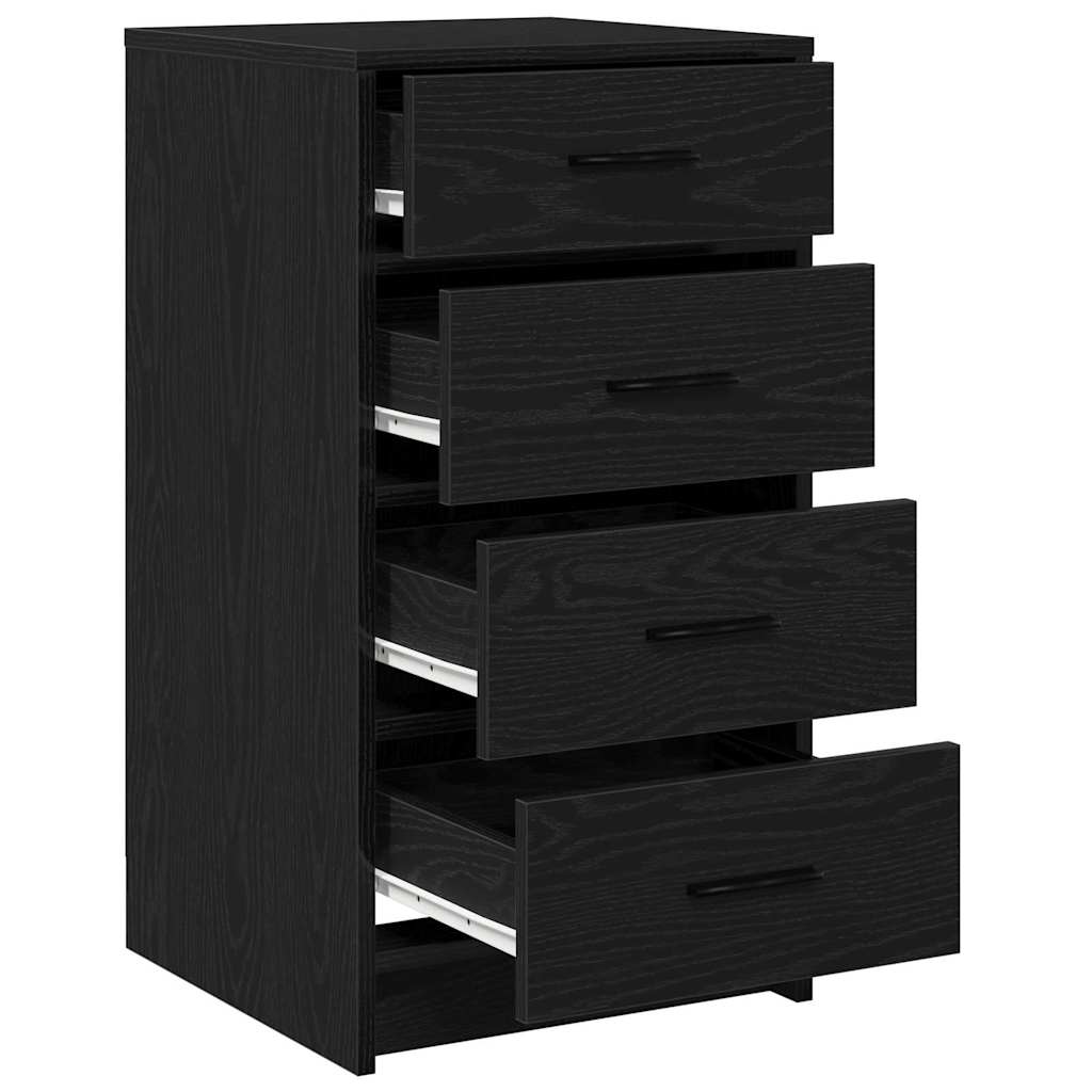 Sideboard Black oak 40 x 41 x 75 cm Engineered Wood