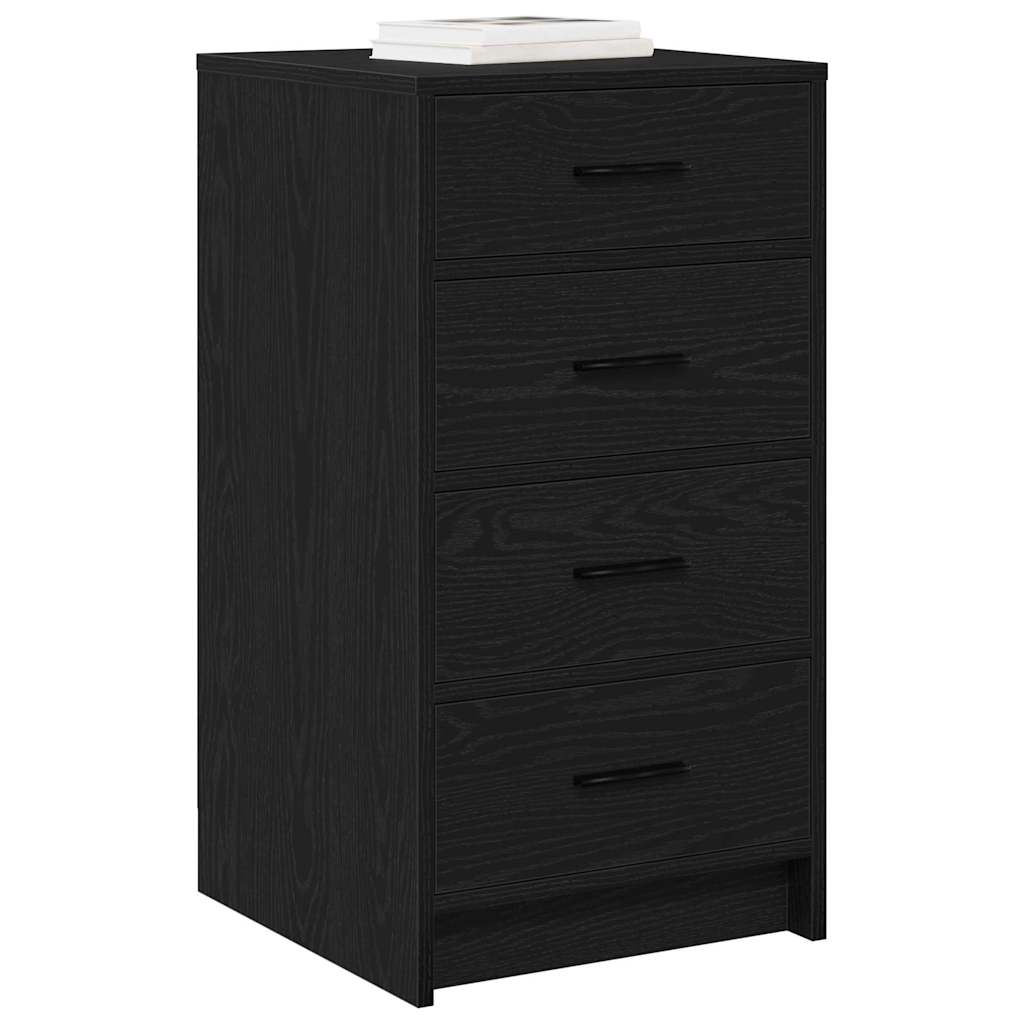 Sideboard Black oak 40 x 41 x 75 cm Engineered Wood