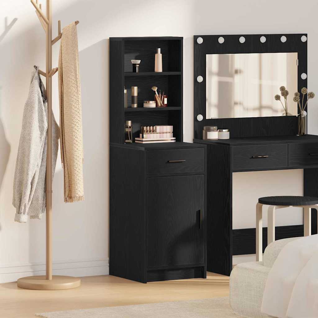 Highboard Black Oak 40 x 40.5 x 135 cm Engineered Wood