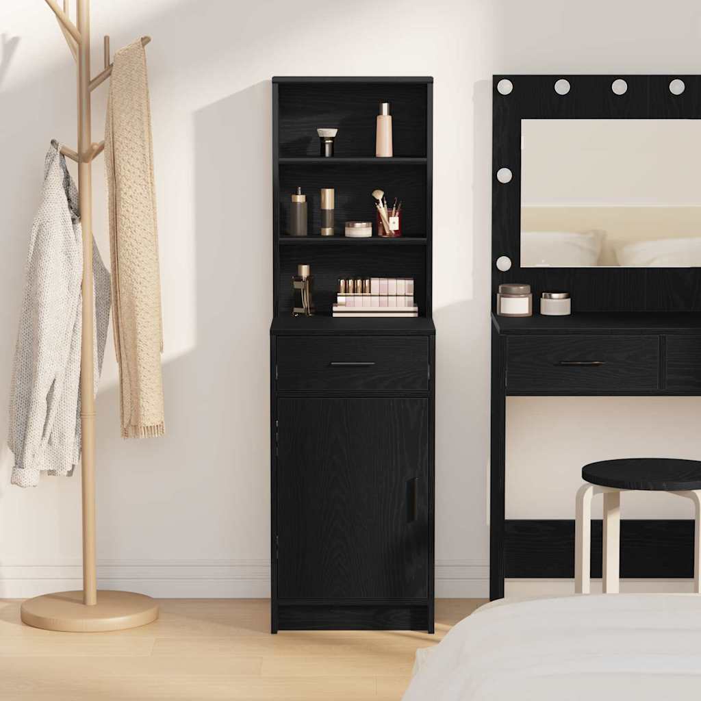Highboard Black Oak 40 x 40.5 x 135 cm Engineered Wood