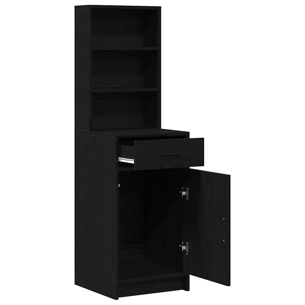 Highboard Black Oak 40 x 40.5 x 135 cm Engineered Wood