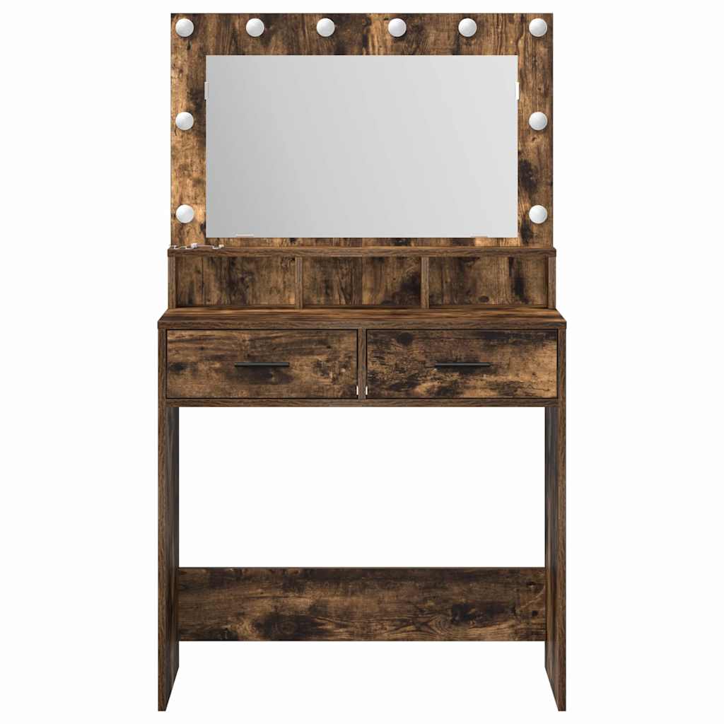 Dressing Table Smoked Oak 79 x 41 x 135 cm Engineered Wood