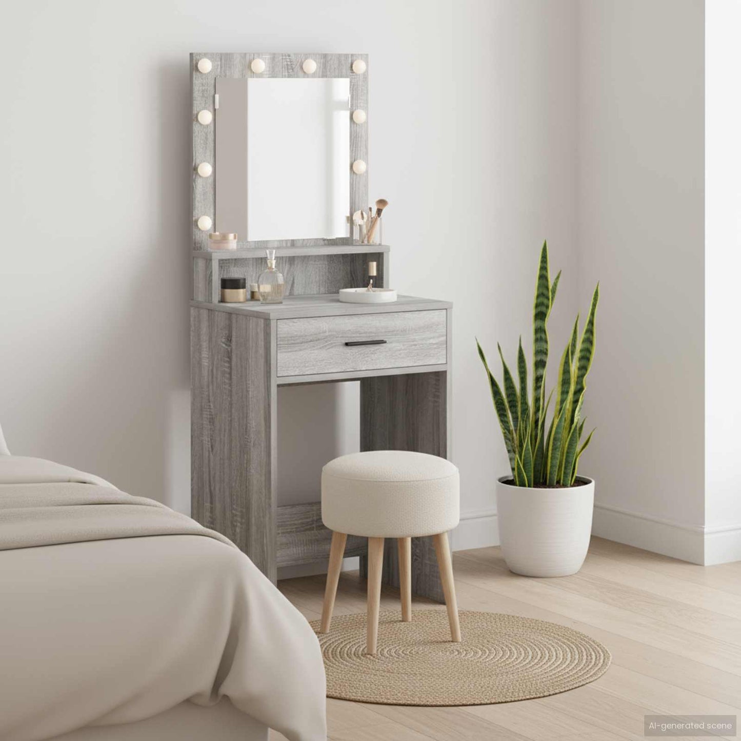 Dressing Table Grey Sonoma 50 x 41 x 135 cm Engineered Wood