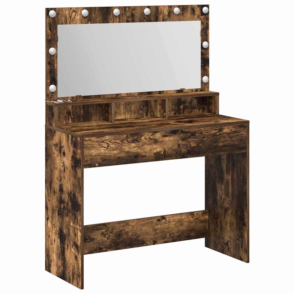 Dressing Table Smoked Oak 100 x 41 x 135 cm Engineered Wood