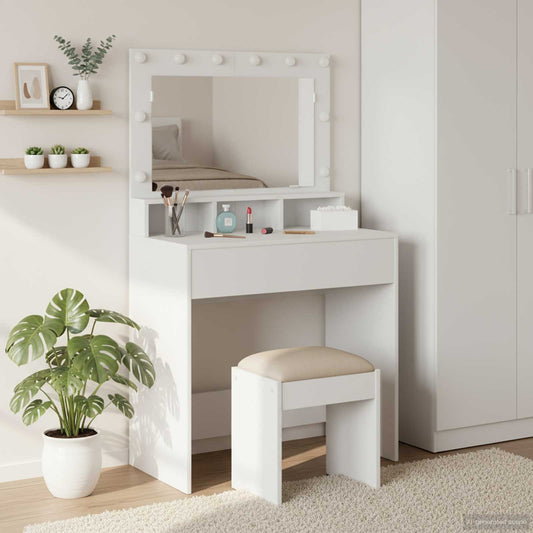 Dressing Table White 78.5 x 41 x 135 cm Engineered Wood