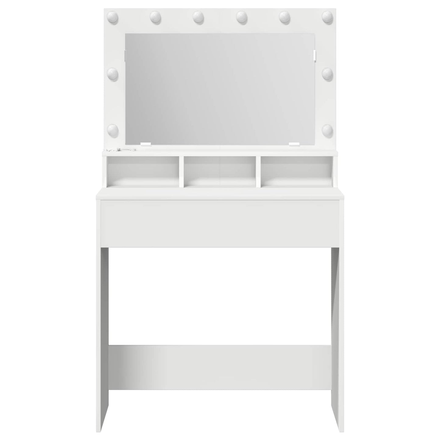 Dressing Table White 78.5 x 41 x 135 cm Engineered Wood