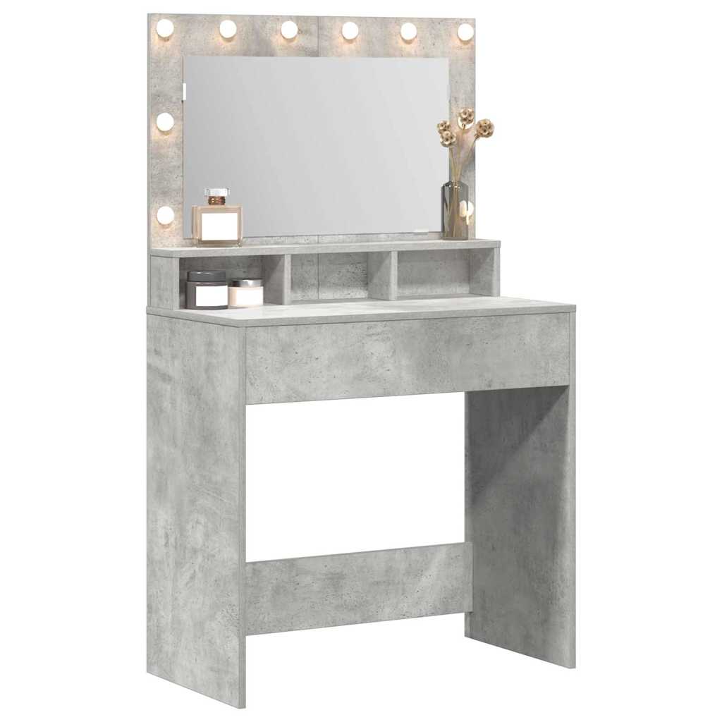 Dressing Table Concrete Grey 78.5 x 41 x 135 cm Engineered Wood