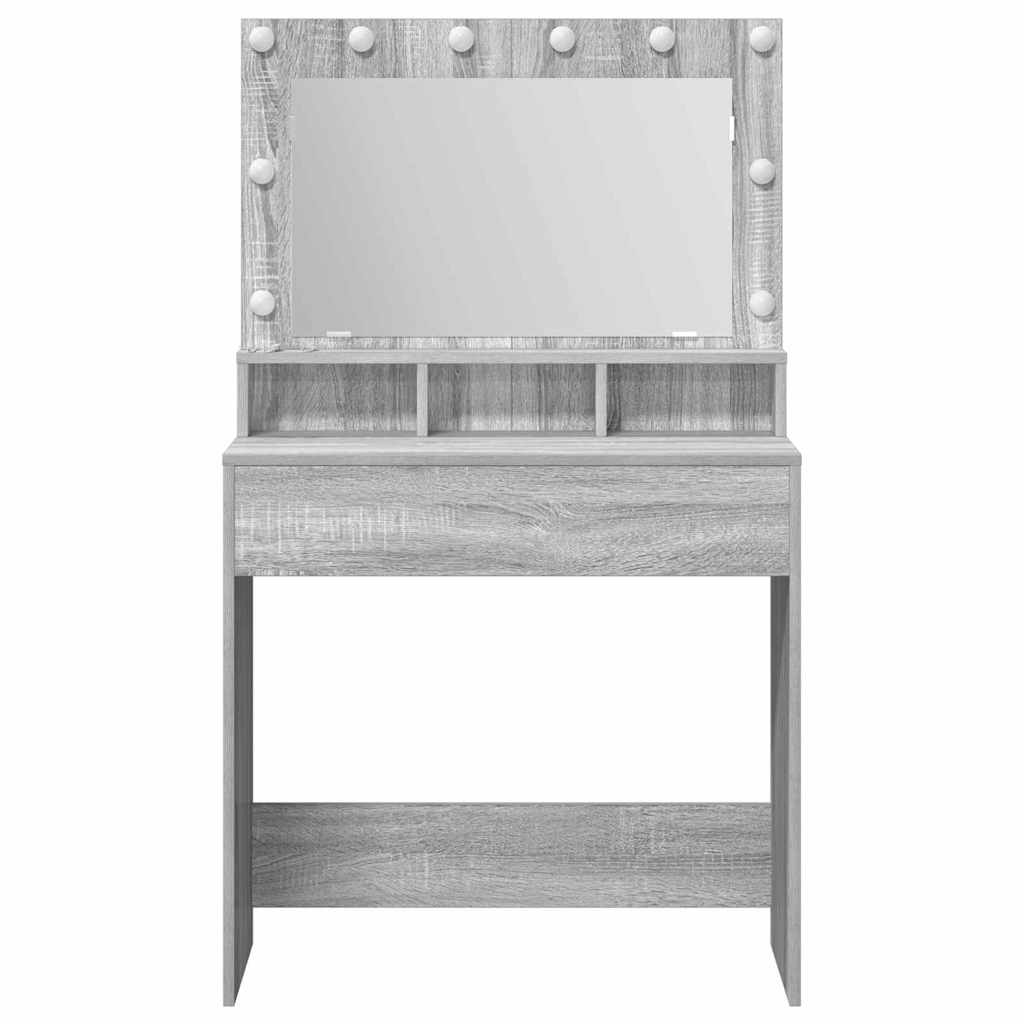 Dressing Table Grey Sonoma 78.5 x 41 x 135 cm Engineered Wood