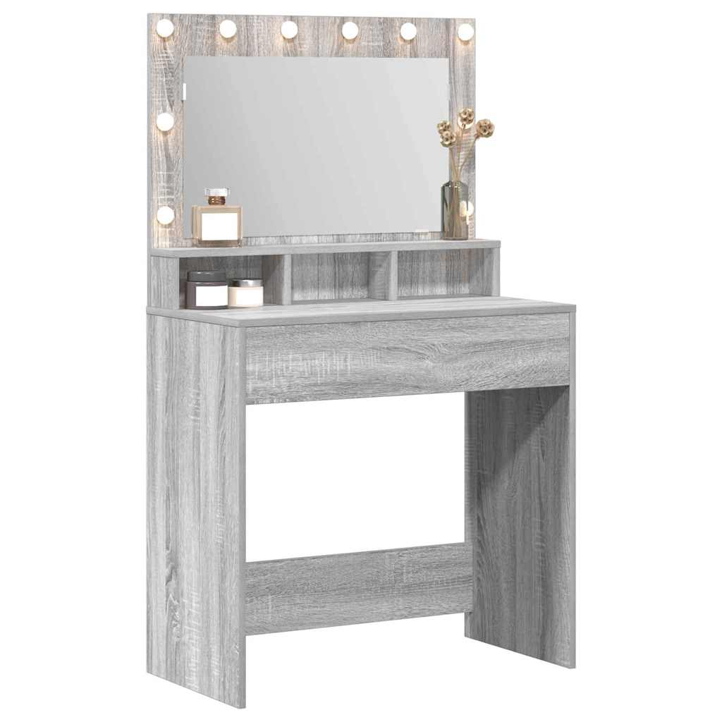 Dressing Table Grey Sonoma 78.5 x 41 x 135 cm Engineered Wood