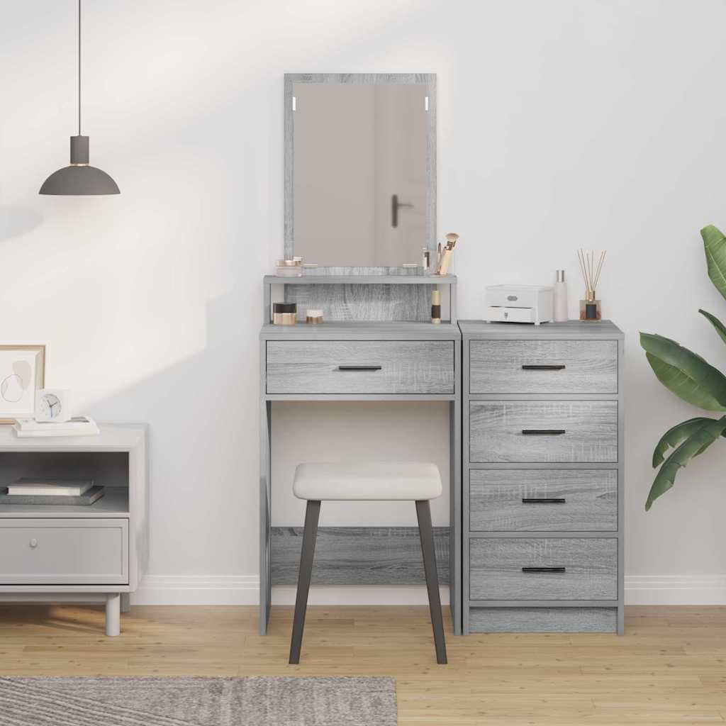 Dressing Table Grey Sonoma 50 x 41 x 140 cm Engineered Wood
