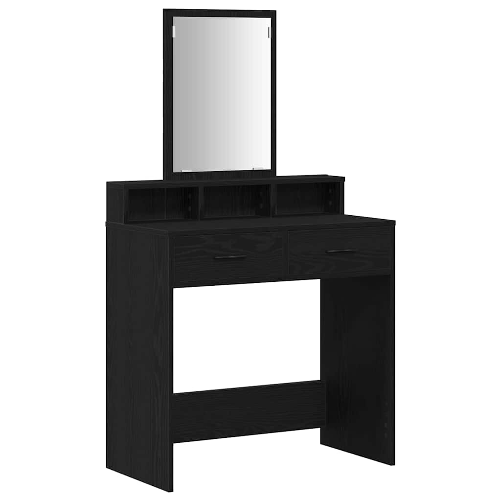 Dressing Table Black Oak 79 x 41 x 140 cm Engineered Wood