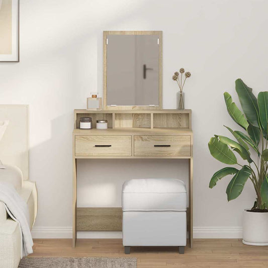 Dressing Table Sonoma Oak 79 x 41 x 140 cm Engineered Wood