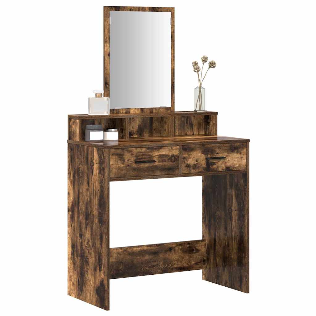 Dressing Table Smoked Oak 79 x 41 x 140 cm Engineered Wood