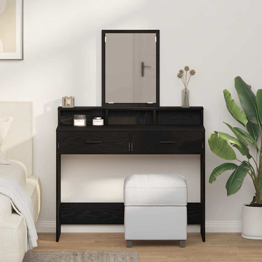 Dressing Table Black Oak 100 x 41 x 140 cm Engineered Wood