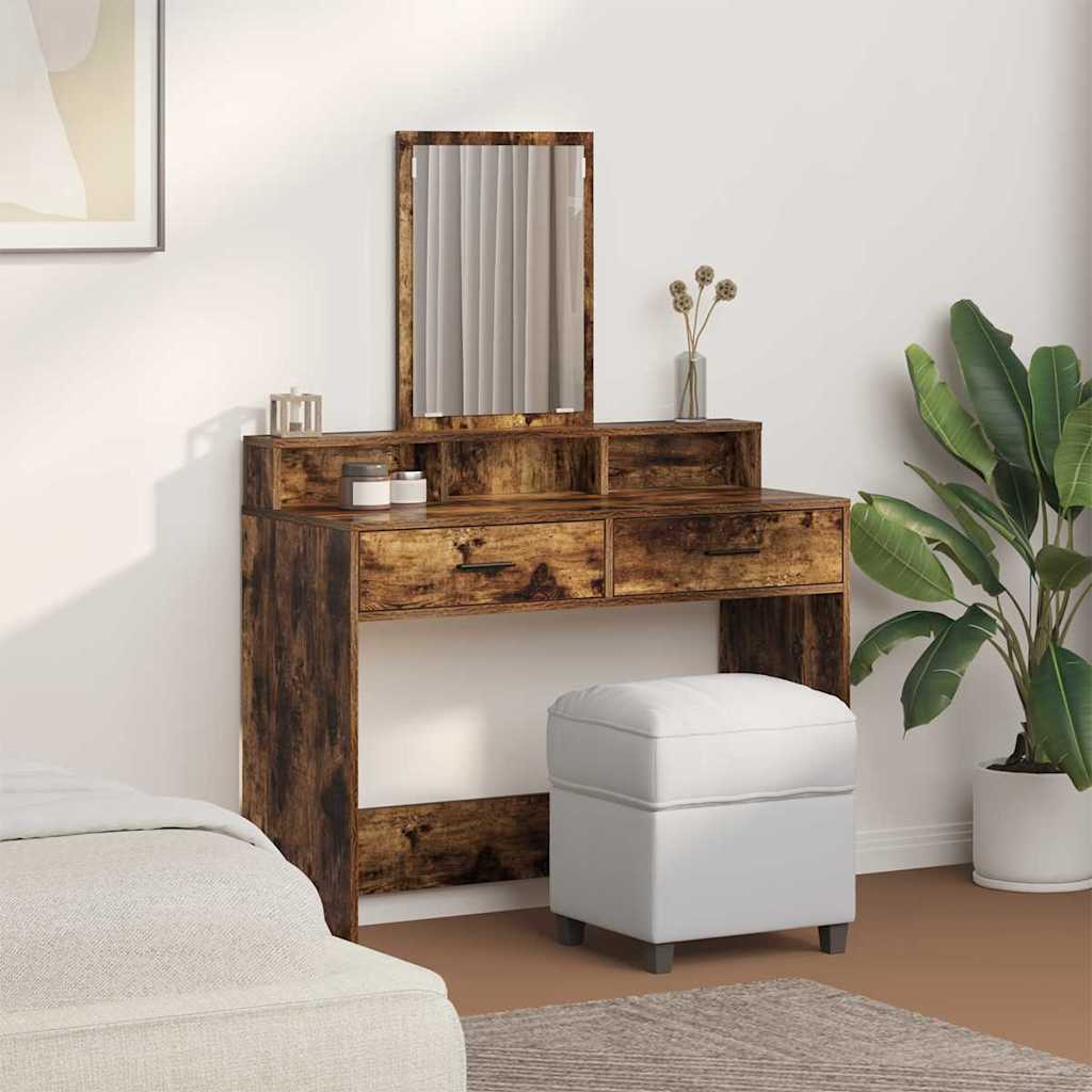 Dressing Table Smoked Oak 100 x 41 x 140 cm Engineered Wood