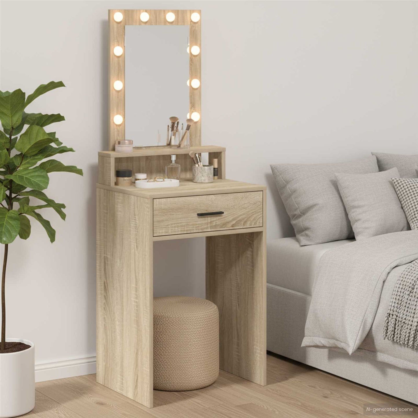 Dressing Table Brown 50 x 41 x 140 cm Engineered Wood