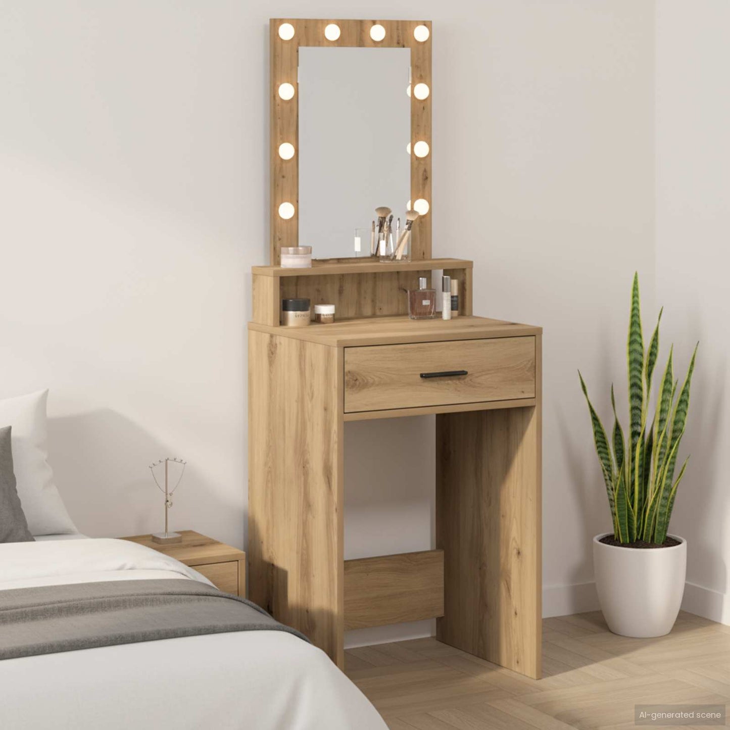 Dressing Table Brown 50 x 41 x 140 cm Engineered Wood