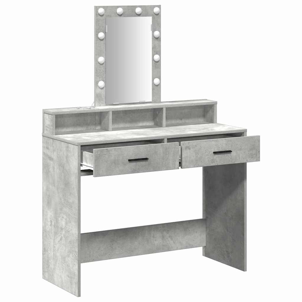 Dressing Table Grey 100 x 41 x 140 cm Engineered Wood