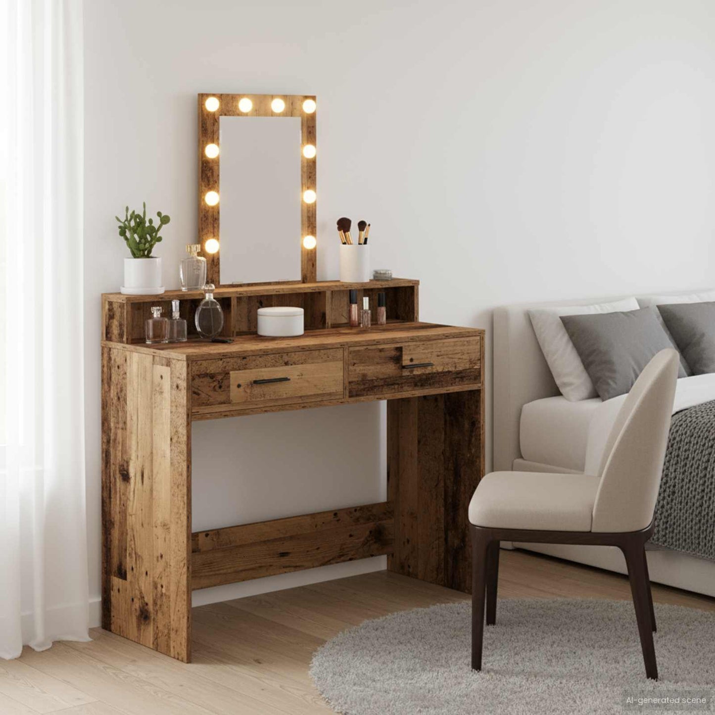 Dressing Table Brown 100 x 41 x 140 cm Engineered Wood