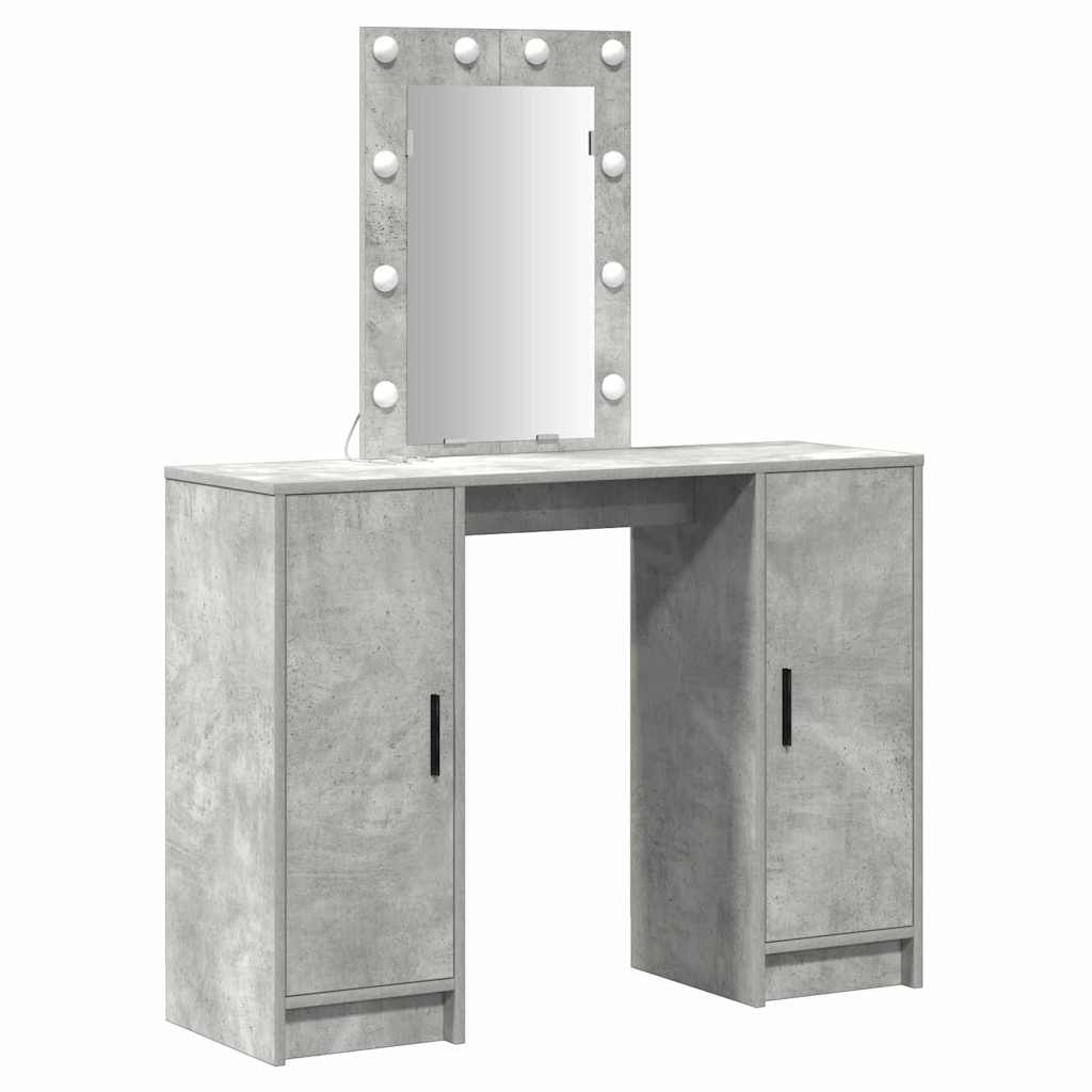 Dressing Table Light Grey 102 x 33 x 135 cm Engineered Wood