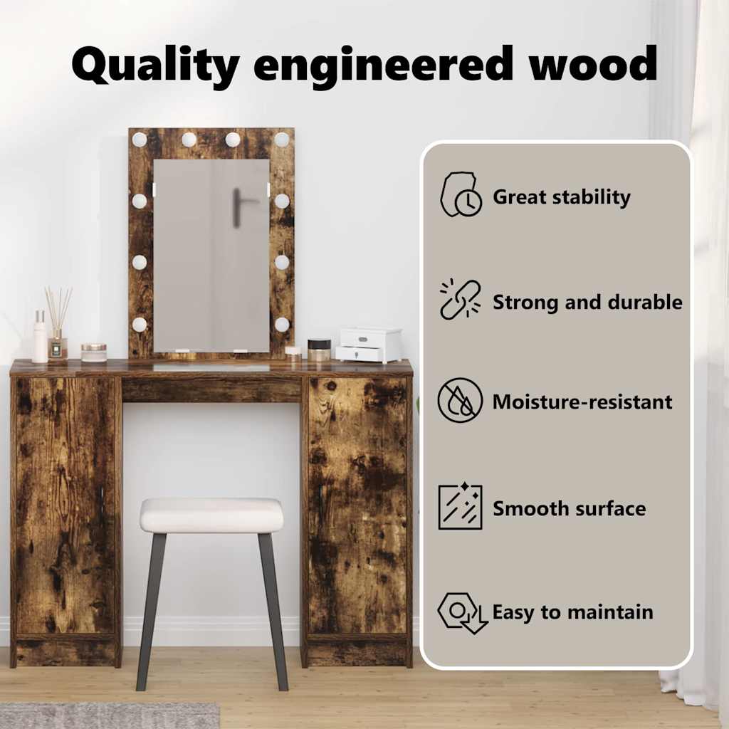 Dressing Table Brown 102 x 33 x 135 cm Engineered Wood
