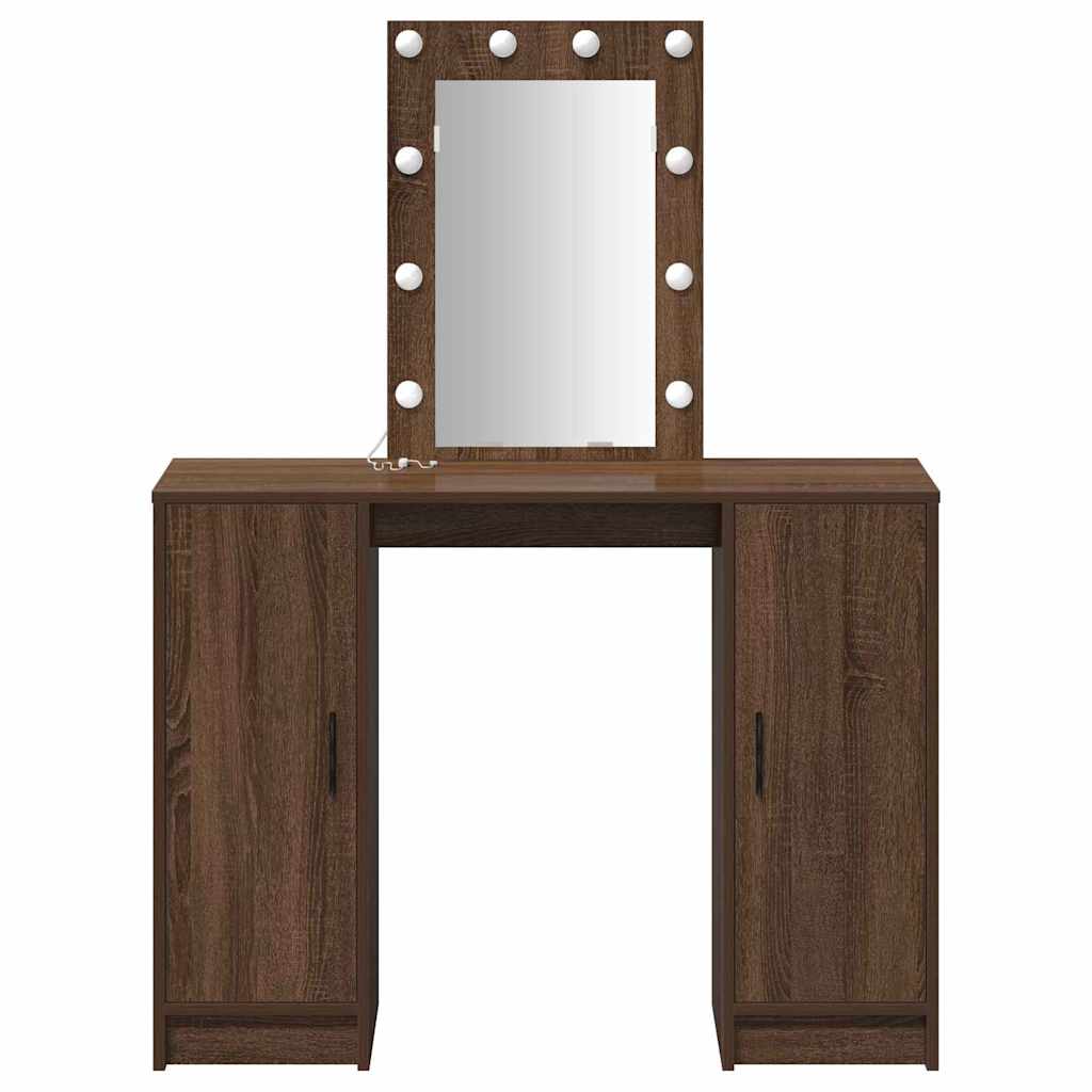 Dressing Table Brown 102 x 33 x 135 cm Engineered Wood