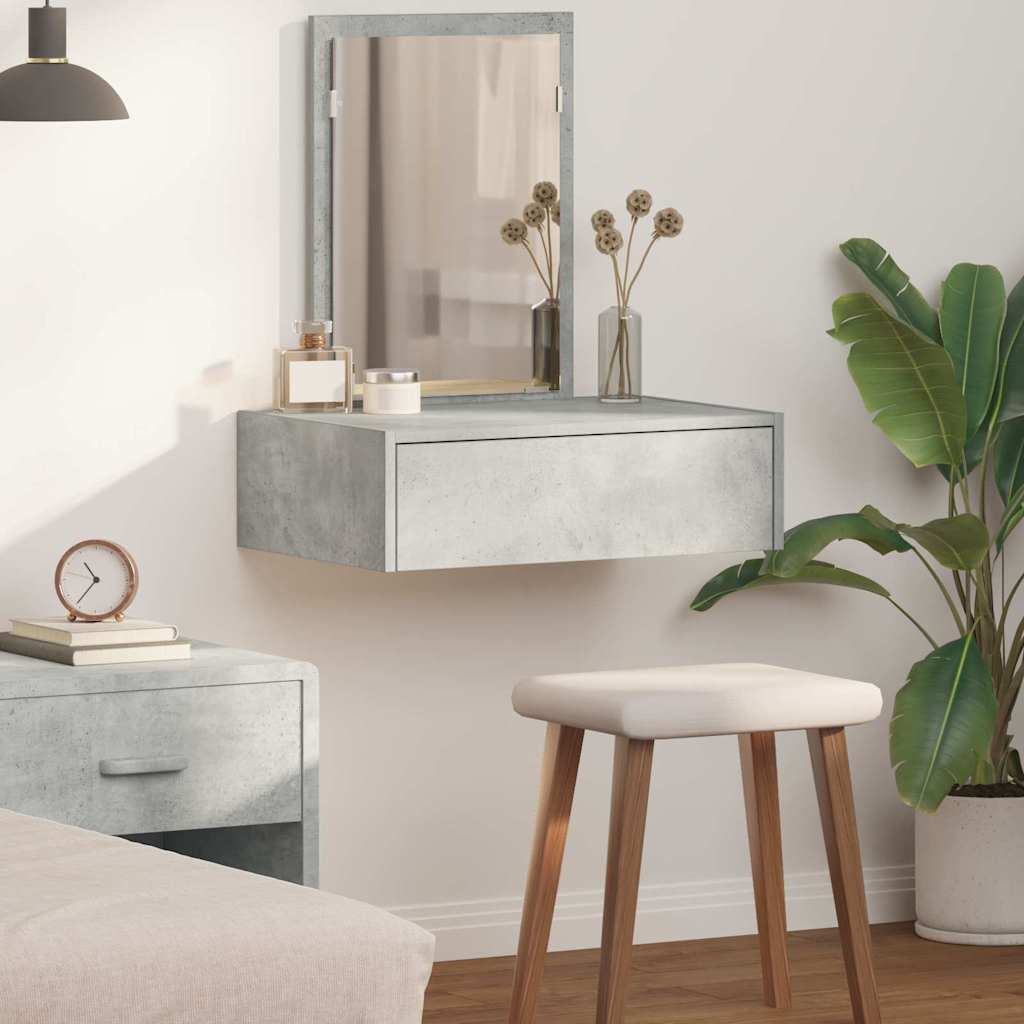 Dressing Table with Drawer Grey 60 x 40 x 70 cm Engineered Wood