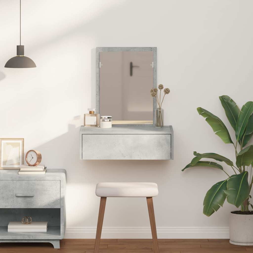 Dressing Table with Drawer Grey 60 x 40 x 70 cm Engineered Wood