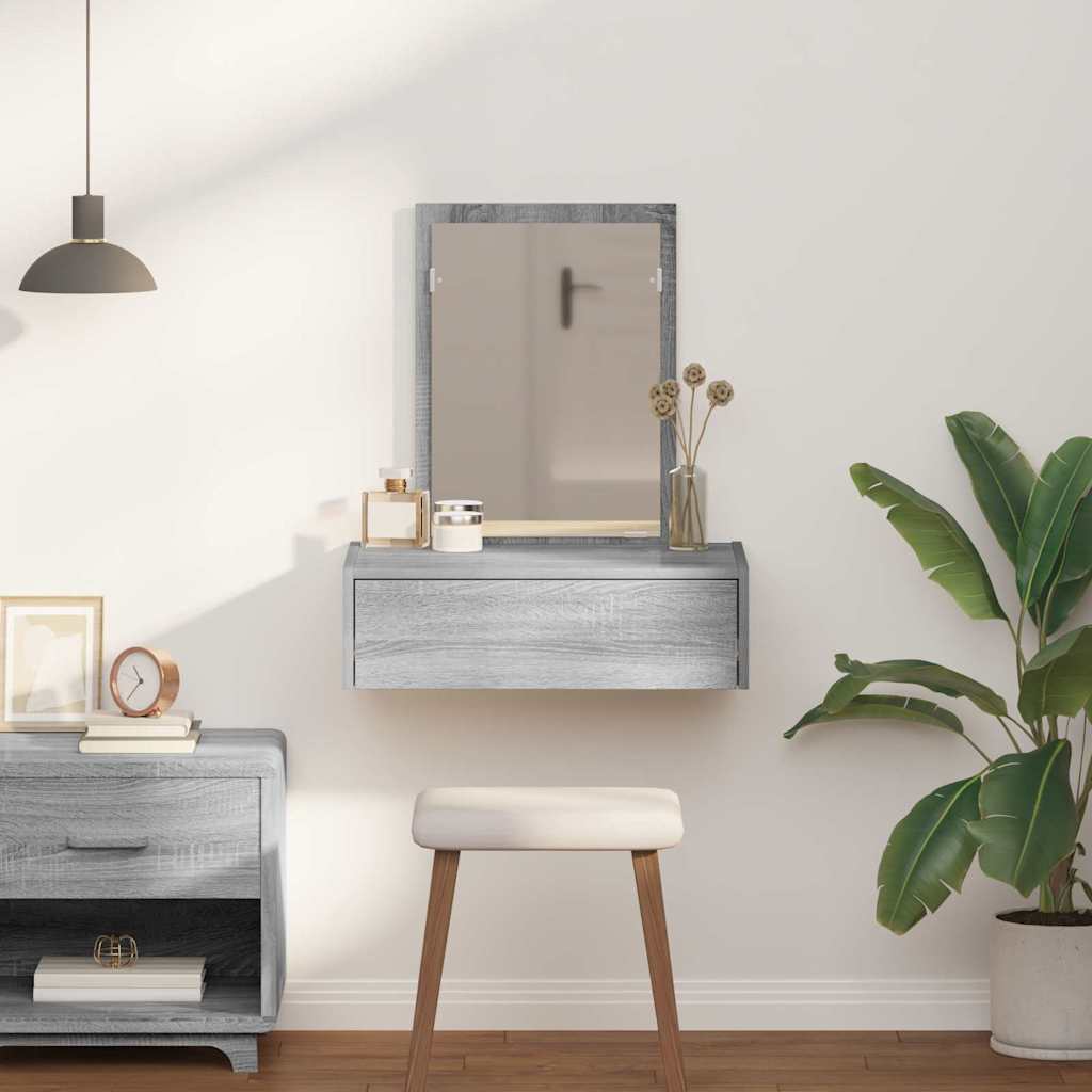 Dressing Table with Drawer Grey 60 x 40 x 70 cm Engineered Wood