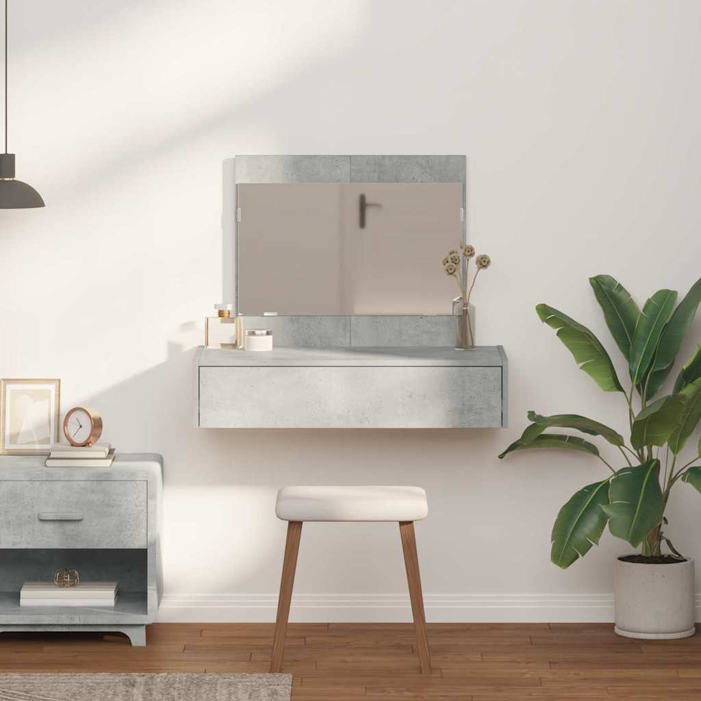 Dressing Table with Drawer Grey 83 x 40 x 70 cm Engineered Wood