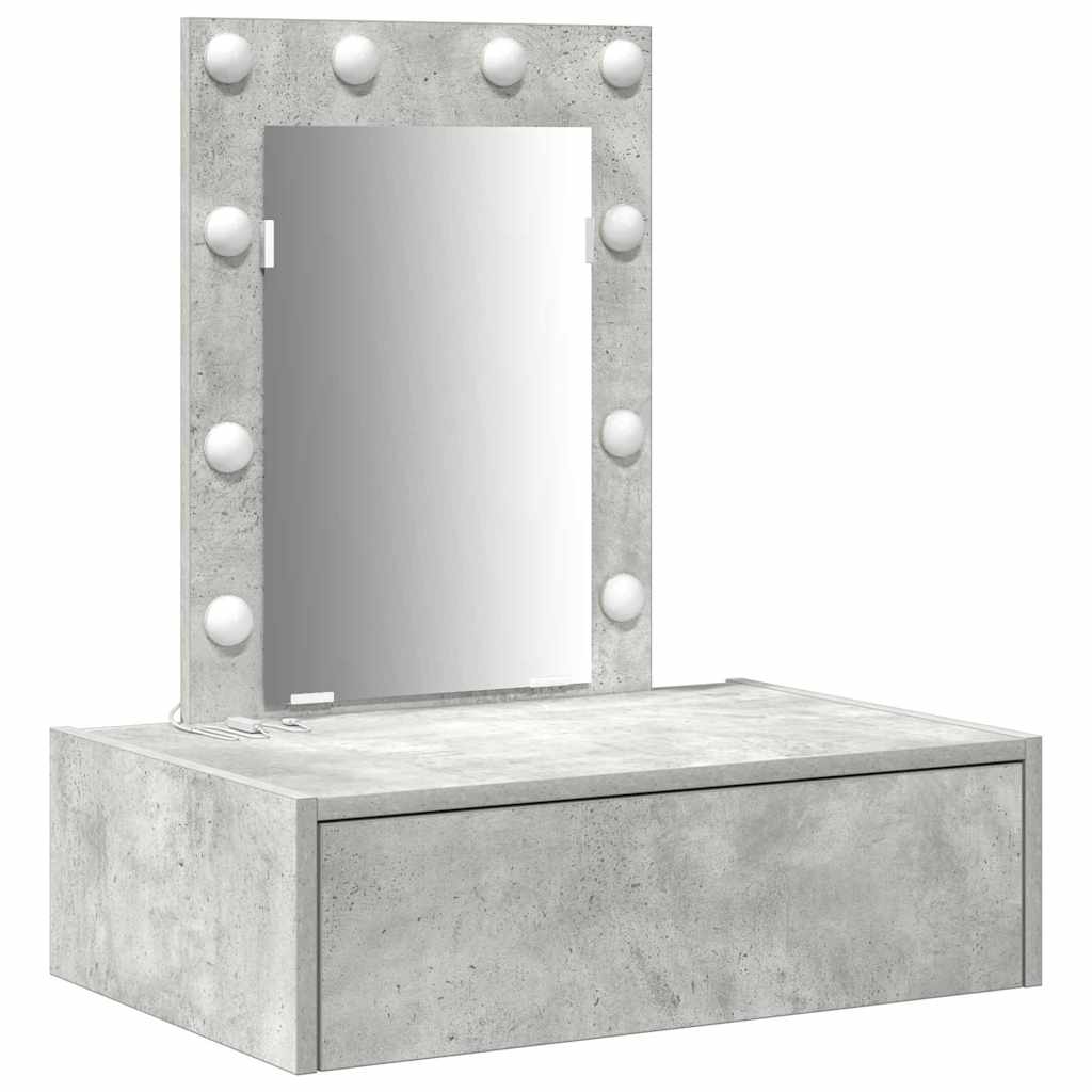 Dressing Table with Drawer Grey 60 x 40 x 70 cm Engineered Wood