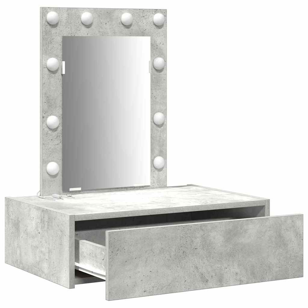 Dressing Table with Drawer Grey 60 x 40 x 70 cm Engineered Wood
