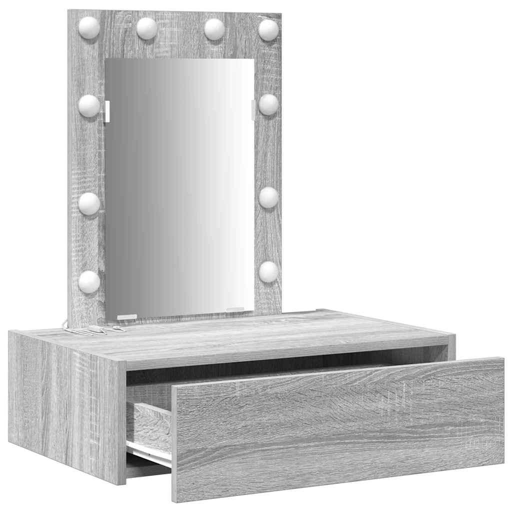Dressing Table with Drawer Grey 60 x 40 x 70 cm Engineered Wood