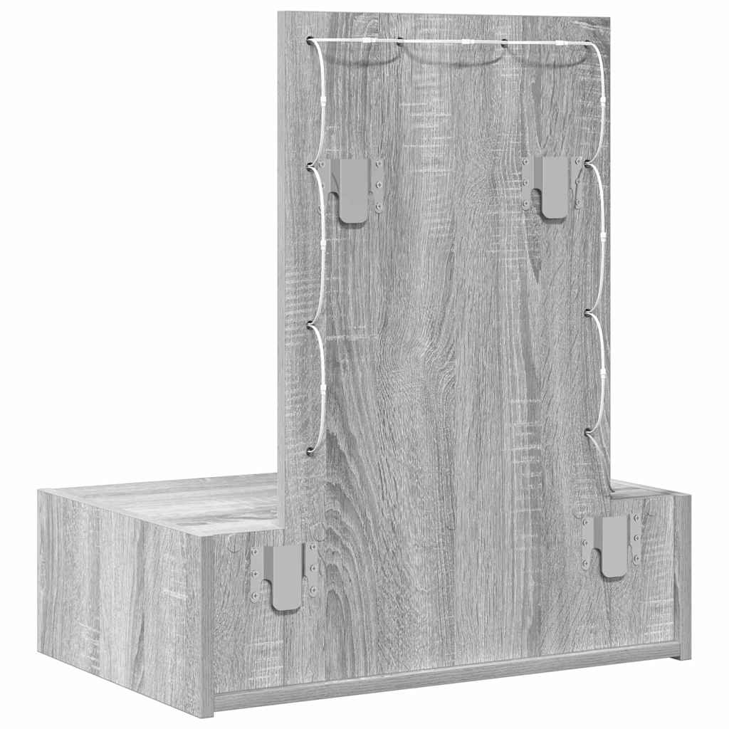 Dressing Table with Drawer Grey 60 x 40 x 70 cm Engineered Wood