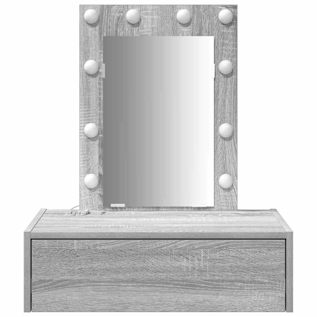 Dressing Table with Drawer Grey 60 x 40 x 70 cm Engineered Wood