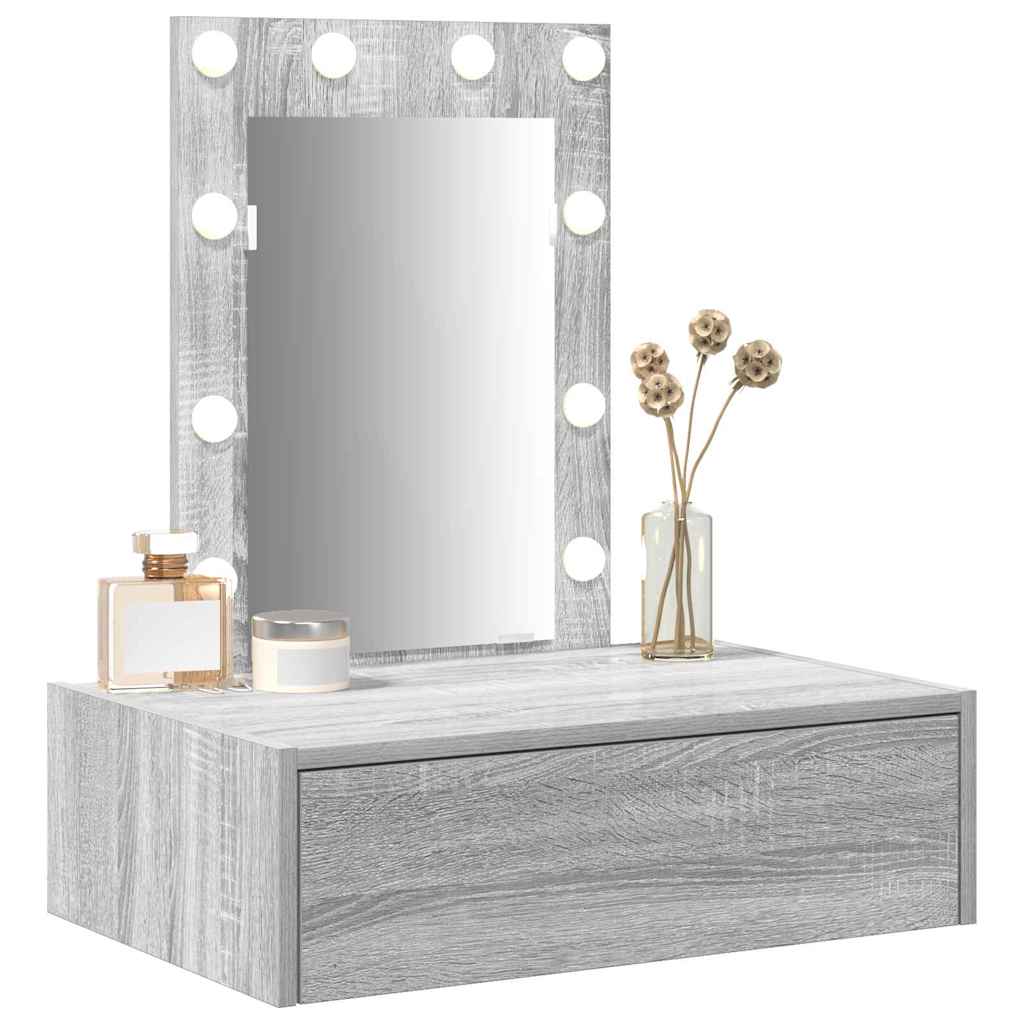 Dressing Table with Drawer Grey 60 x 40 x 70 cm Engineered Wood