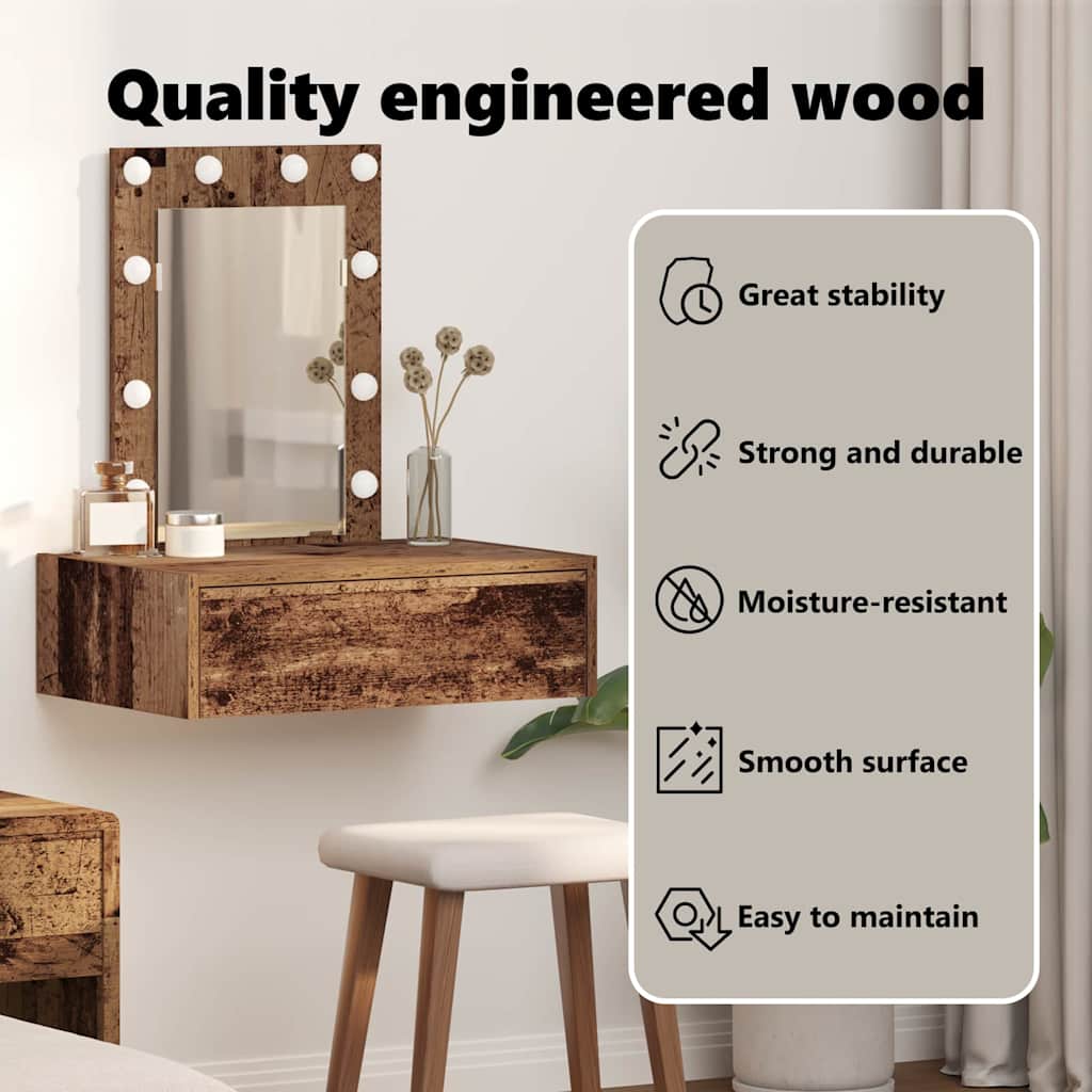 Dressing Table Brown 60 x 40 x 70 cm Engineered Wood