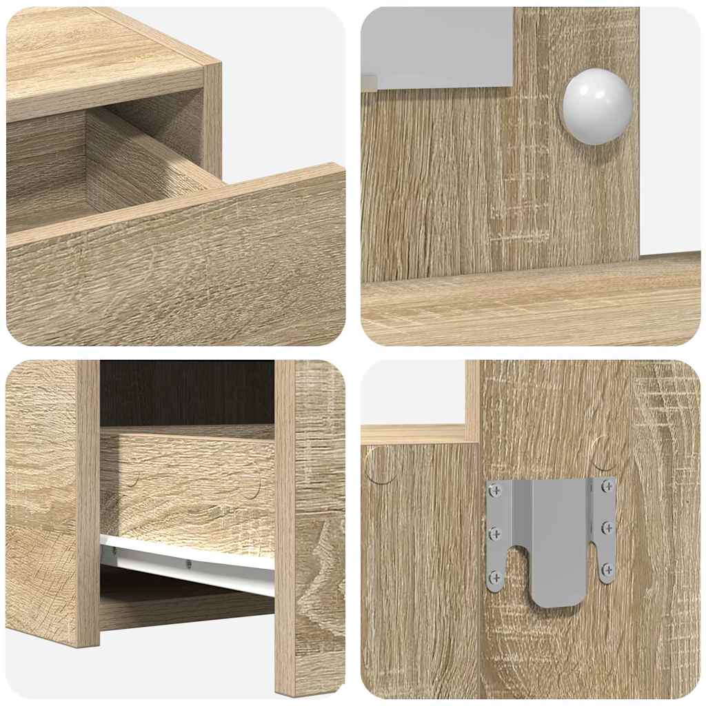 Dressing Table Brown 83 x 40 x 70 cm Engineered Wood