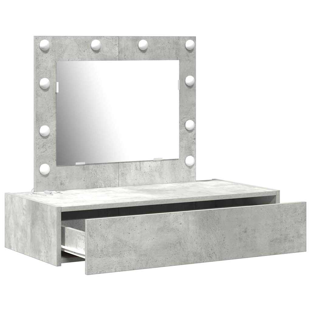 Dressing Table with Drawer Grey 83 x 40 x 70 cm Engineered Wood
