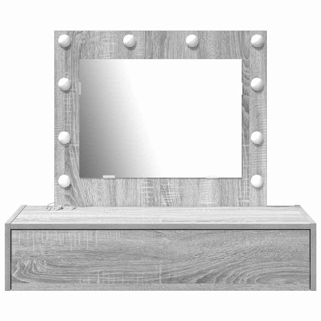 Dressing Table with Drawer Grey 83 x 40 x 70 cm Engineered Wood