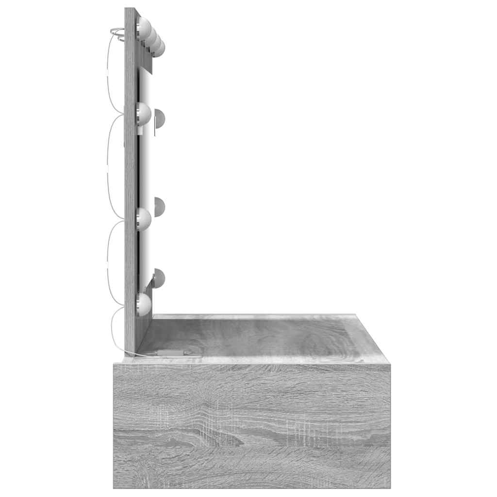 Dressing Table with Drawer Grey 83 x 40 x 70 cm Engineered Wood