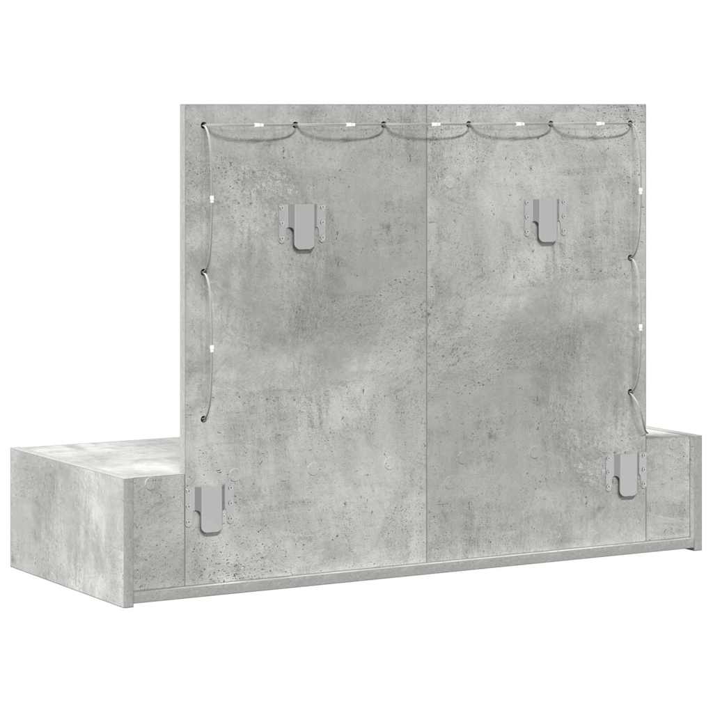 Dressing Table Grey 100 x 40 x 70 cm Engineered Wood
