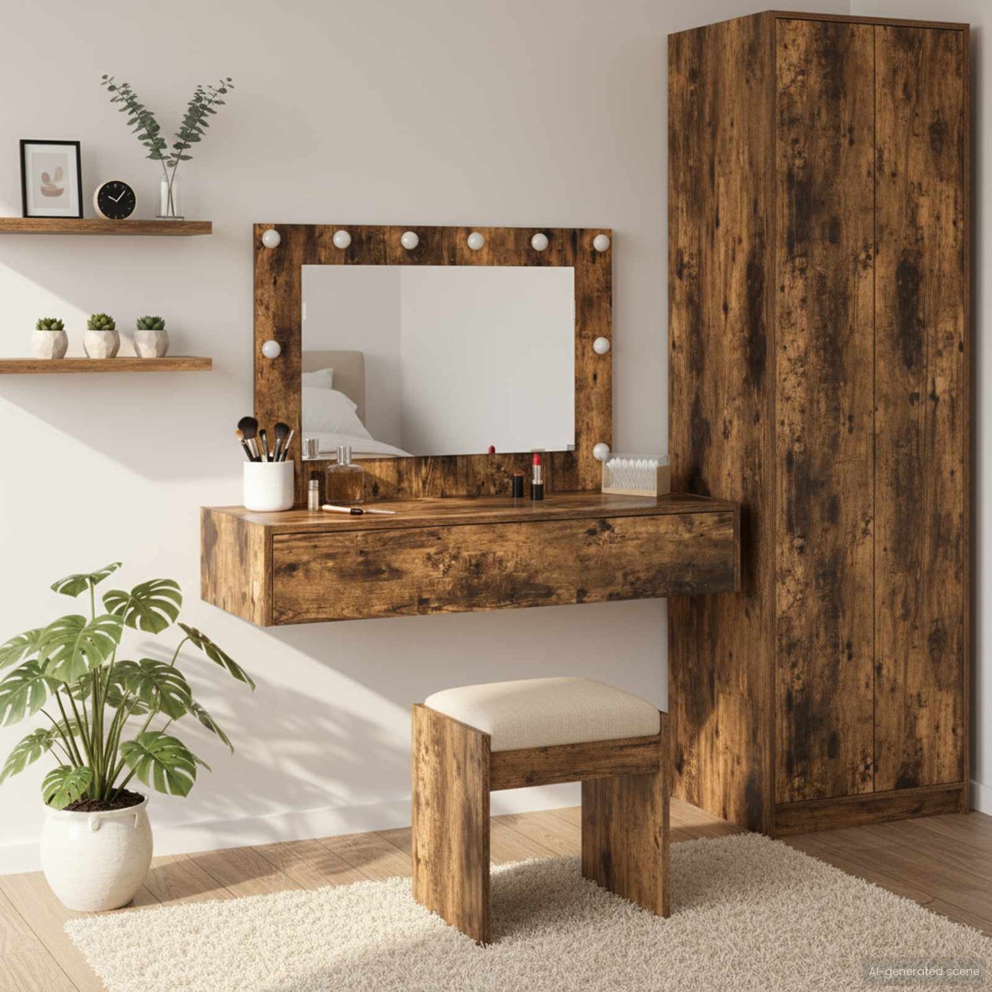 Dressing Table Brown 100 x 40 x 70 cm Engineered Wood