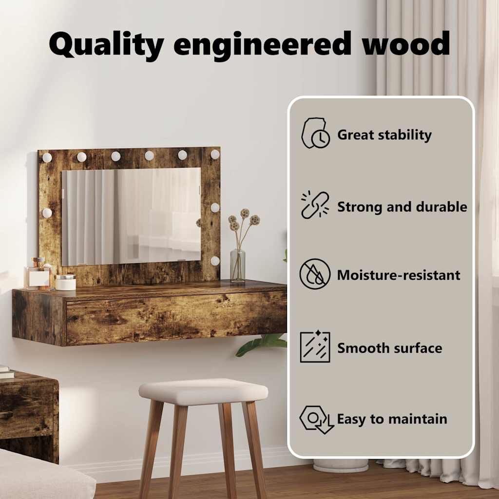 Dressing Table Brown 100 x 40 x 70 cm Engineered Wood